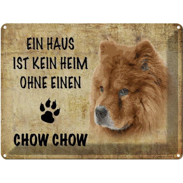 Vianmo Insegna Di Latta 30X40 Cm Chow Chow Hund-image
