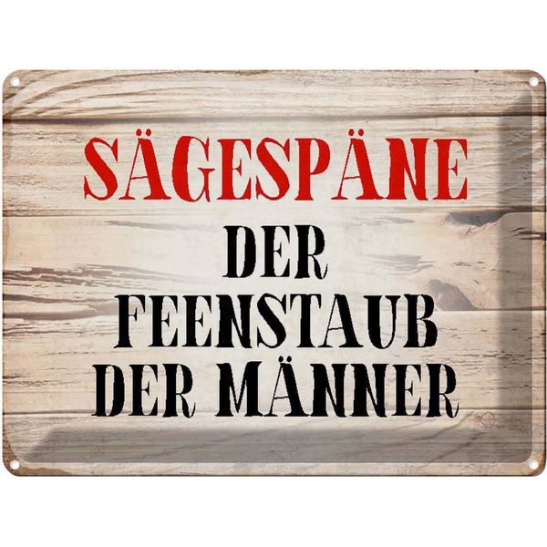 Vianmo Insegna Di Latta 30X40 Cm SäGespäNe Feenstaub Der MäNner-image