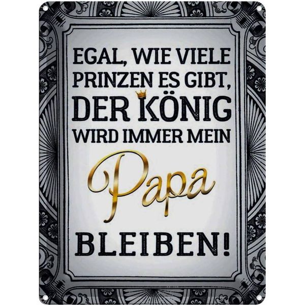 Vianmo Insegna Di Latta 40X30 Cm Egal Prinzen Mein Papa Der KöNig-image