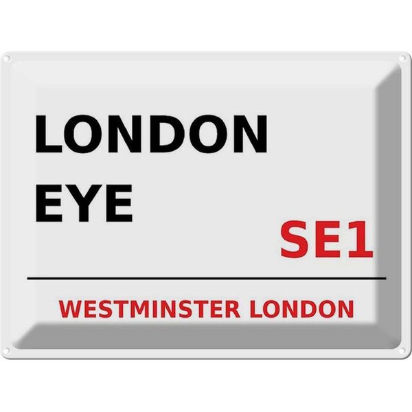 Vianmo Insegna Di Latta 30X40 Cm London Westminster London Eye SE1-image
