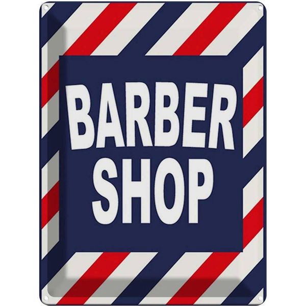 Vianmo Insegna Di Latta 40X30 Cm Barbershop Friesur-image