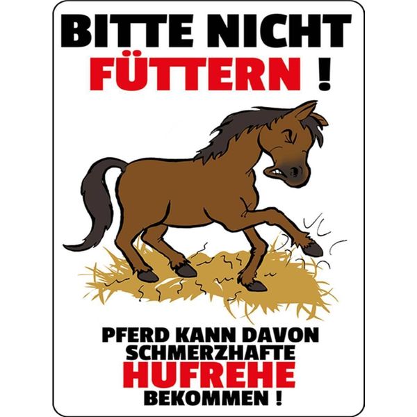 Vianmo Insegna In Legno 40X30 Cm Pferd Nicht FüTtern Schmerzhaft Hufrehe-image