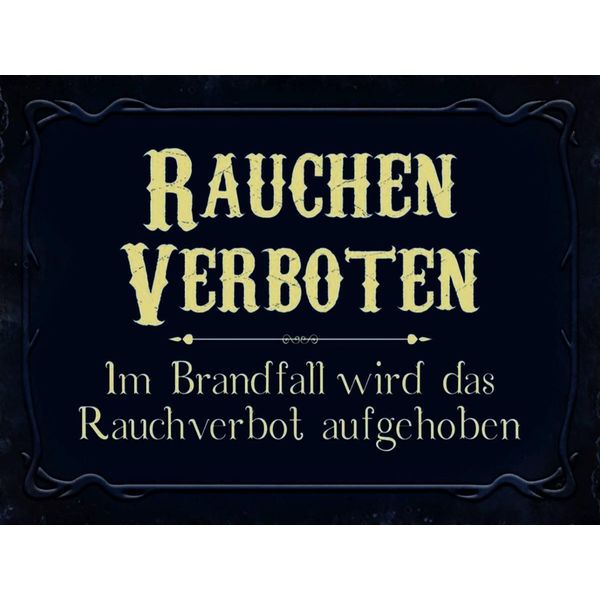 Vianmo Insegna In Legno 30X40 Cm Rauchen Verboten Im Brandfall-image