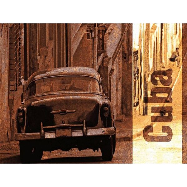 Vianmo Insegna In Legno 30X40 Cm Kuba Auto Oldtimer Retro-image