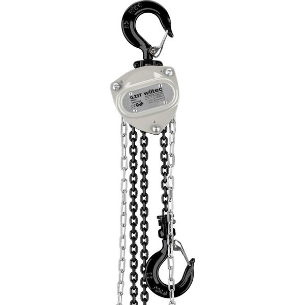 Wiltec Mini Paranco A Catena Fino A 1 T, Robusto Paranco Manuale A Catena Con Altezza Di Sollevamento Di 3 M, Carrello Di Sollevamento Con Catena Di Carico Di 3 M, Paranco Manuale, Carrello Di Sollevamento Per Impieghi Gravosi-image