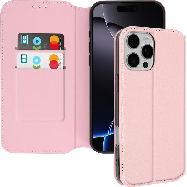 Avizar, Custodia In Pelle Finta Classic Edition Per Apple Iphone 16 Pro Max, Oro Rosa-image