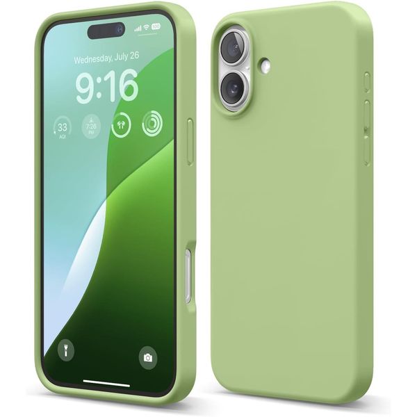 Custodia Elago Premium In Silicone Per Iphone 16 Plus Verde Pastello-image