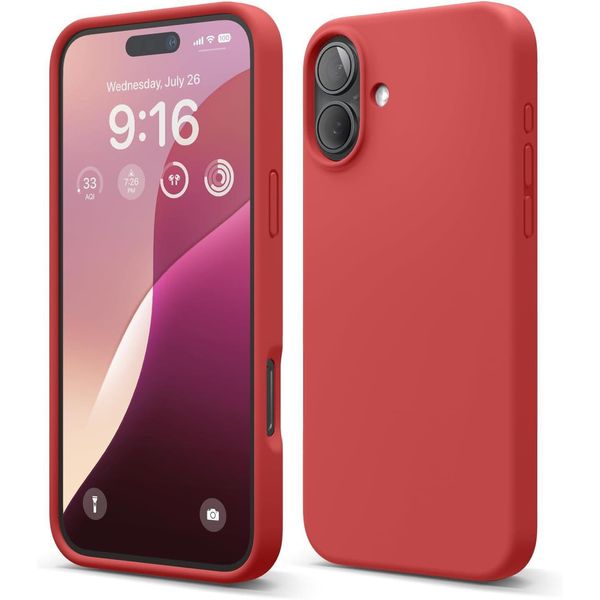 Custodia Elago In Silicone Premium Per Iphone 16 Plus Rosso-image