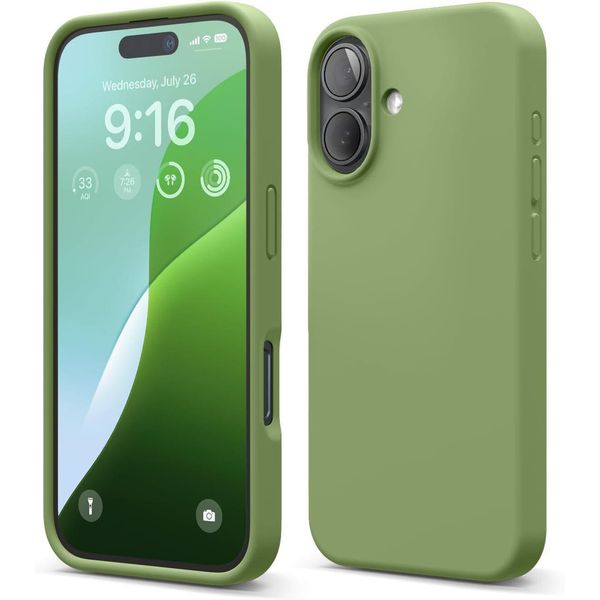 Custodia Elago In Silicone Premium Per Iphone 16 Verde Cedro-image