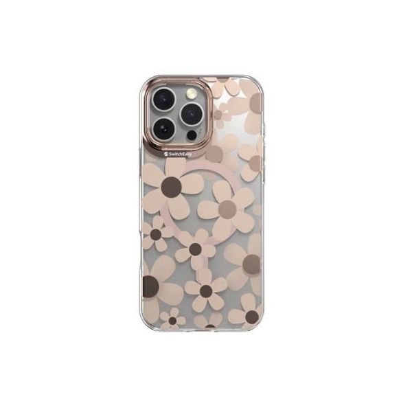Switcheasy Fleur 3D Patterned Custodia Antiurto Magsafe Per Iphone 16 Pro Max Rose-image