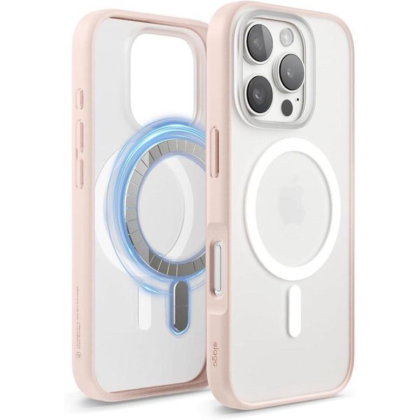 Elago Magsafe Hybrid Clear Case Pre Iphone 16 Pro Soft Feeling Clear / Lovely Pink-image