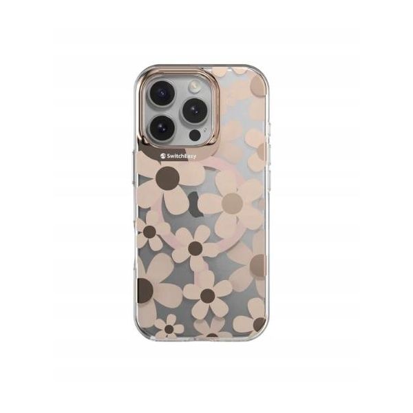 Switcheasy Fleur Custodia Magsafe Antiurto Con Motivo 3D Per Iphone 16 Pro Rose-image