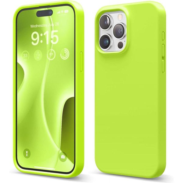 Custodia Elago In Silicone Premium Per Iphone 15 Pro Max Verde Lime-image