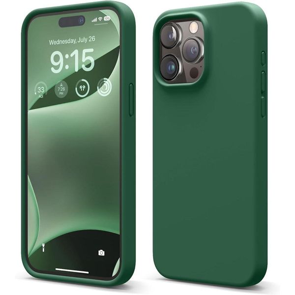 Custodia Elago In Silicone Premium Per Iphone 15 Pro Max Verde Alpino-image