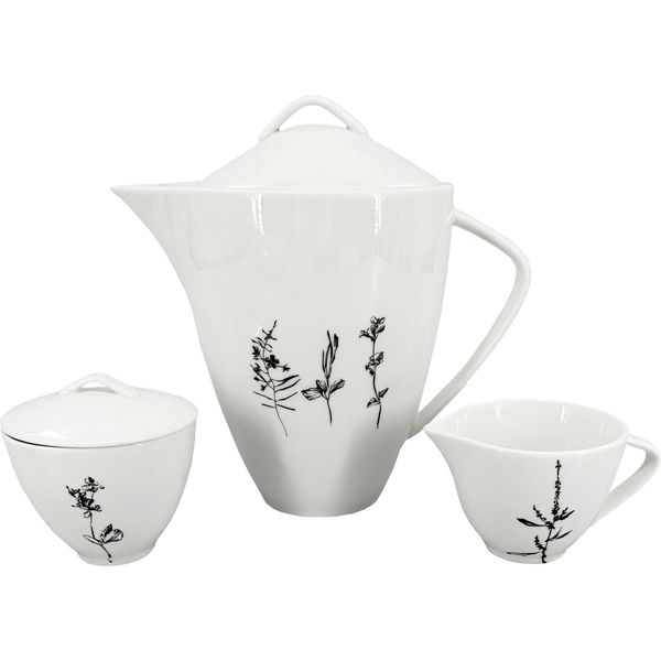 Servizio Da Tè In Porcellana Selvatica (Teiera 1600Ml, Lattiera 150Ml, Zuccheriera 150Ml)-image