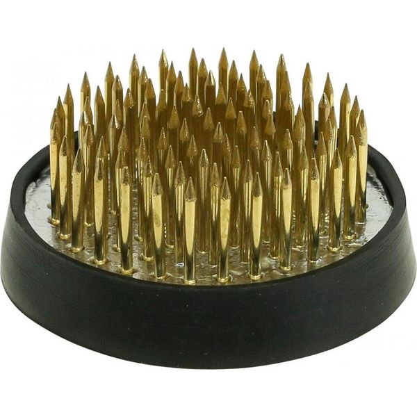Riccio Da Fiore Kenzan Ikebana A Spina Ø 40 Mm In Ottone Per Composizioni Floreali-image