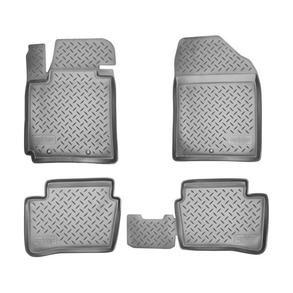3D Gomma Tappetini Per Kia Picanto Tipo Ta Bj 2011-2017 Misura Esatta Con Bordo-image