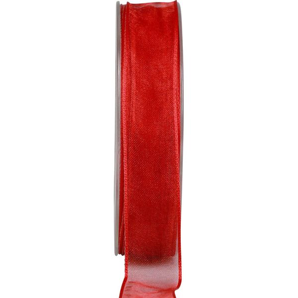 Nastro Di Organza Chiffon Rosso 25 Mm X 20 M Nastro Decorativo Nastro Regalo-image