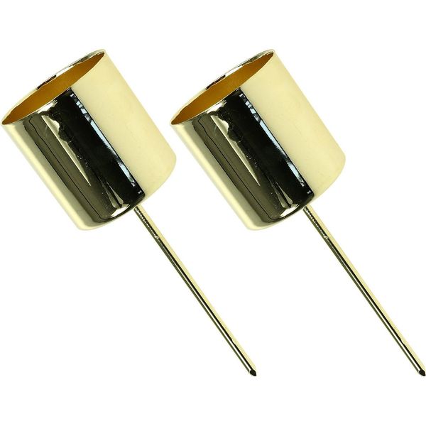 Portacandele Dorati Set Di 4 Candele A Bastoncino Ø3,5 Cm H4 Cm-image