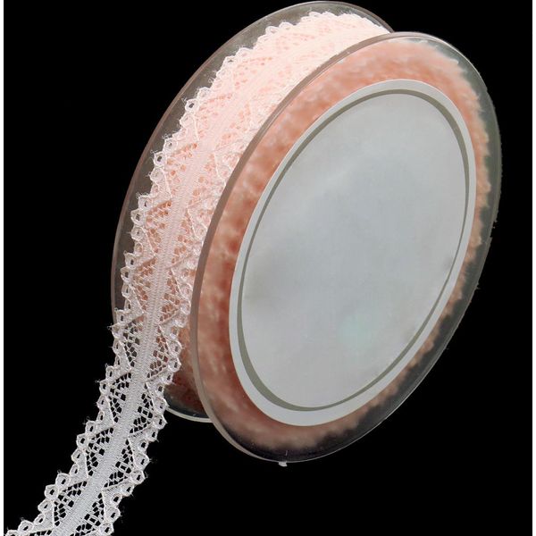 Nastro Di Pizzo Rosa 26Mm 20M - Nastro Decorativo Matrimonio Vintage Crafting Confezione Regalo-image