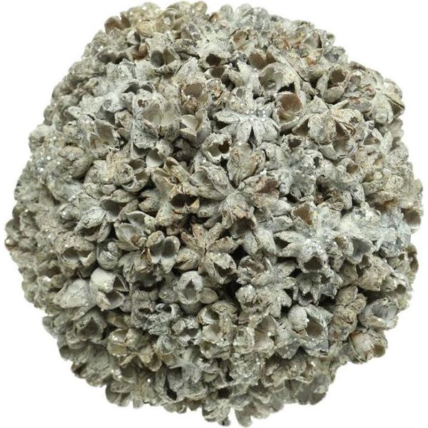 Pallina Di Neve Natalizia Bianca Ø10Cm Decorazione Albero Tavolo-image