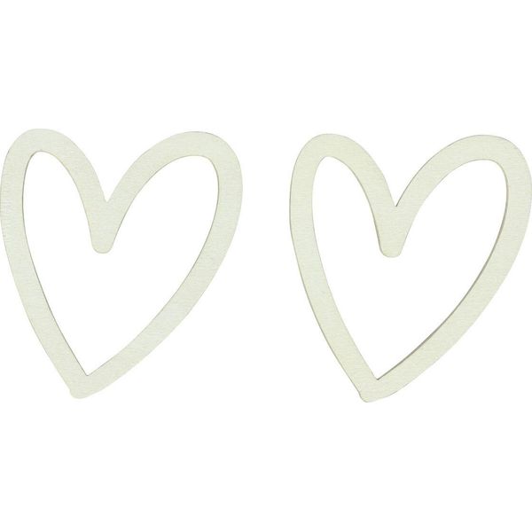 Cuore Decorazione Spargere Decorazione Cuori In Legno Crema Decorazione Da Tavolo Matrimonio 4,5Cm 48 Pezzi-image