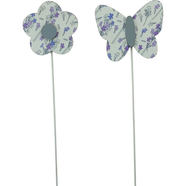 Spina Di Fiori Farfalla Fiore Di Legno Decorazione Giardino Matrimonio (12 Pezzi, 7Cm)-image
