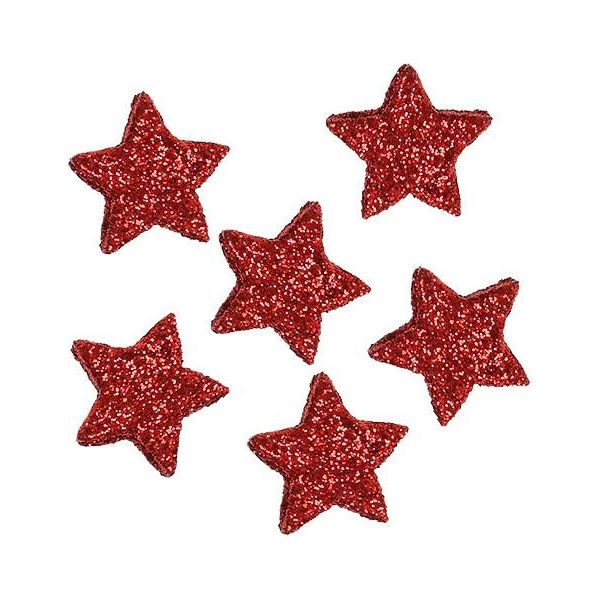 Stella Spruzzata Decorazione Glitter Rosso 1,5 Cm 144 Pezzi Decorazione Natalizia Decorazione Dell'avvento-image