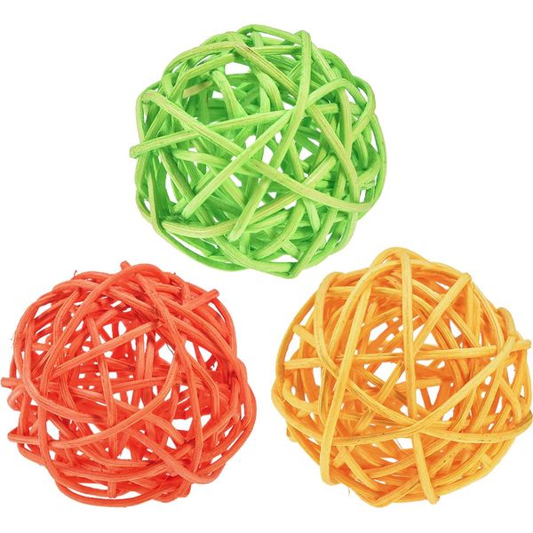 Rattan Decorativo Luci Fiabesche Led Estate Materiale Naturale Ø5Cm Legno 24 Pezzi Colorati-image