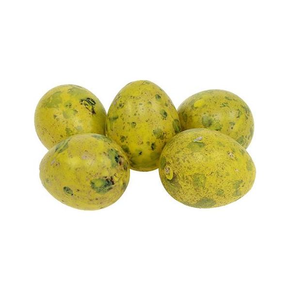 Uova Di Quaglia Decorazione 50 Pezzi Giallo Verde Pois 3Cm - Pasqua Decorazione Artigianale Primavera-image