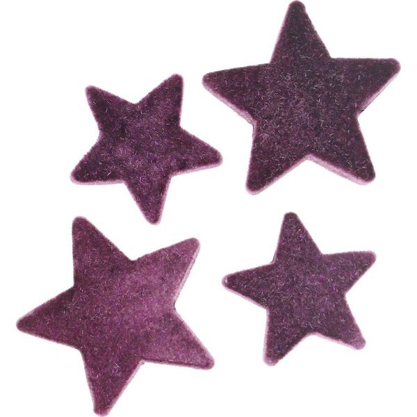 Decorazione Scatter Stelle Di Velluto Bacche Viola Natale Decorazione Dell'avvento 40 Pezzi 4/5Cm-image