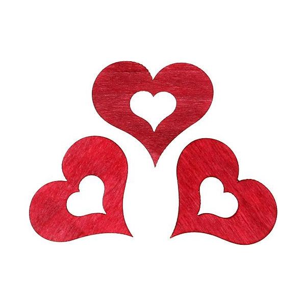 Cuore Di Legno Rosso Decorazione Spargere Decorazione Tavolo Matrimonio 72 Pezzi 4Cm-image