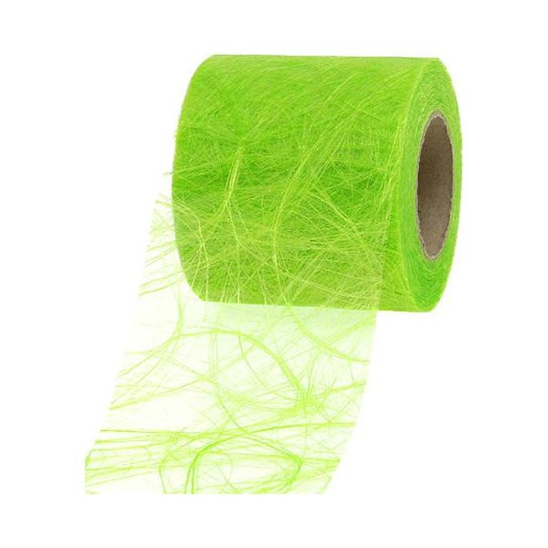 Nastro Artigianale In Tessuto Non Tessuto Sizoweb 8Cm X 25M Verde Mela Nastro Decorativo Per Primavera, Confezioni Regalo, Decorazioni-image