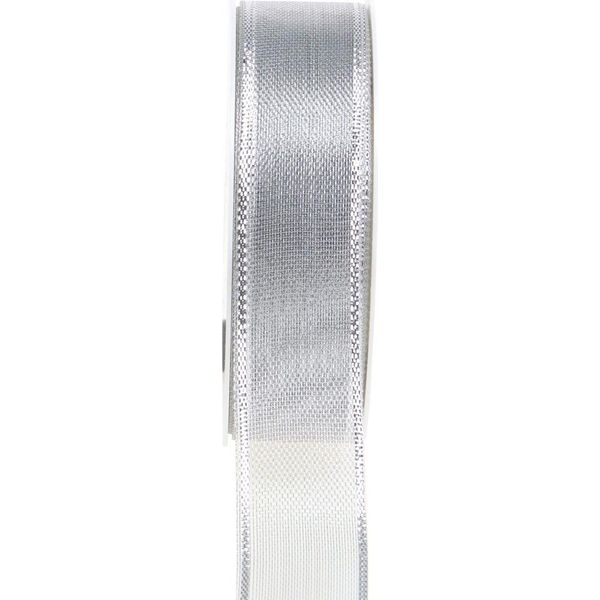 Nastro Regalo Argento 25Mm X 25M Effetto Anello Nastro Decorativo Di Alta Qualità-image