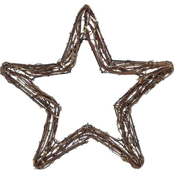 Stelle Di Salice Naturali Da Appendere, Ghirlanda Per Porta, Decorazioni Natalizie Per Finestre E Pareti, Set Da 4 Pezzi Da 28 Cm, 4 Pezzi-image