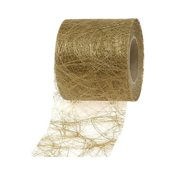Nastro In Pile 8Cm 25M Oro - Nastro Decorativo Per Decorazioni E Regali Creativi-image