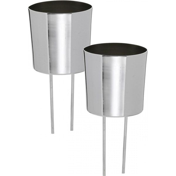 Portacandele Argentati Ø5Cm Per Composizioni Floreali E Ghirlande, Set Da 4-image