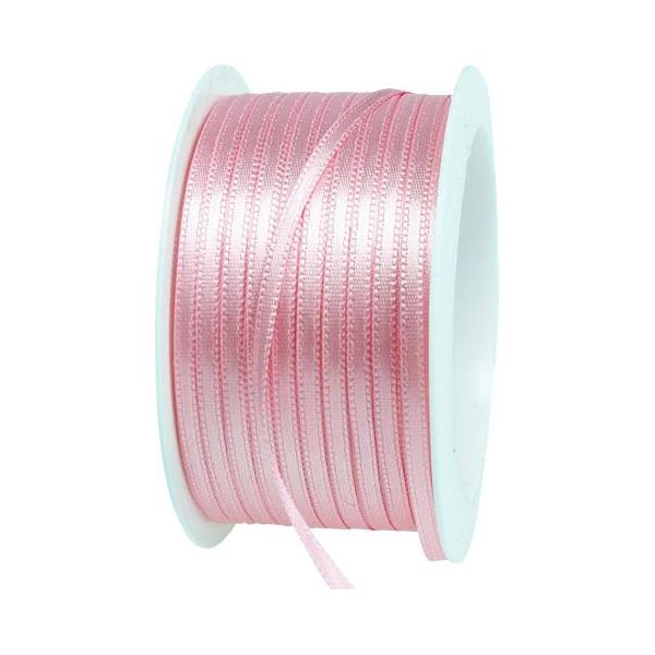 Nastro Regalo In Raso Nastro Decorativo Rosa Pastello Matrimonio 3Mm 50M-image