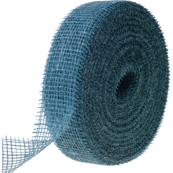 Nastro In Rete Di Iuta Nastro Decorativo Di Iuta Verde Salvia Oeko-Tex 5Cm X 40M Decorazione-image
