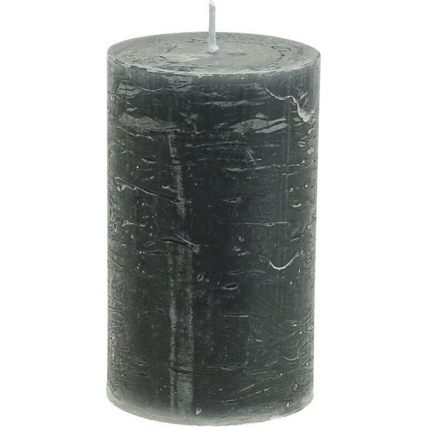 Candele Colorate Antracite Candele Cilindriche 60×80 Mm 4 Pezzi Decorazioni Moderne, 4 Pezzi-image