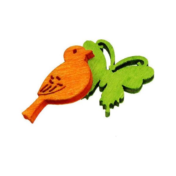 Uccello Decorativo E Farfalla In Legno Decorazione A Pioggia Colorata 2Cm 144 Pezzi Decorazione Primaverile Decorazione Da Tavolo Fai Da Te-image