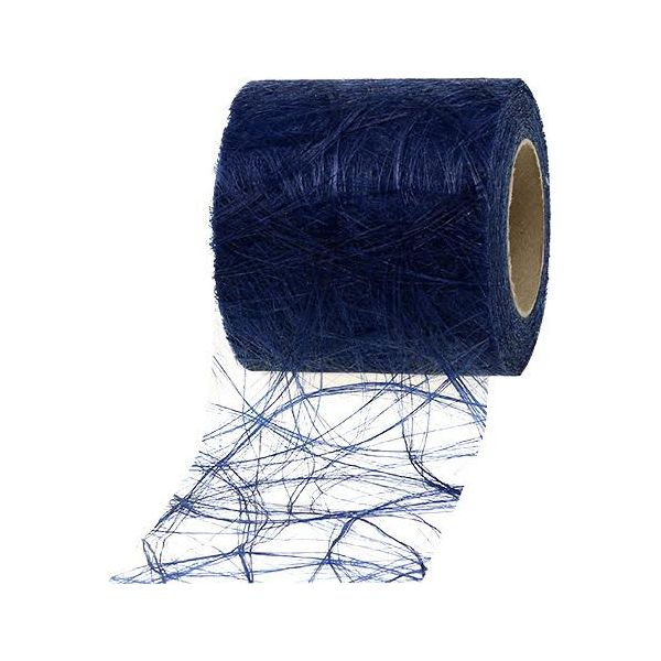 Nastro Decorativo Non Tessuto 8Cm 25M Blu Scuro Decorazione Da Tavolo Fibra Di Seta Nautica-image