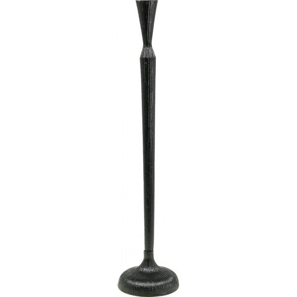 Elegante Portacandele In Metallo Nero H59Cm Ø13Cm - Moderno Portacandele A Bastoncino - Accessorio Per La Casa Per La Decorazione Della Tavola-image