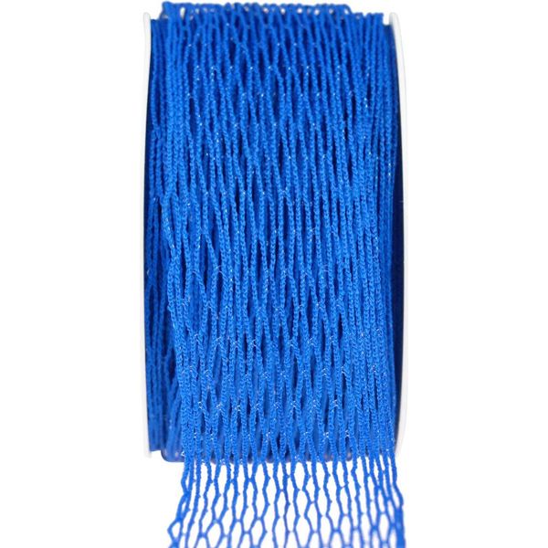Nastro A Rete Blu Nastro Decorativo Rinforzato Con Filo 50Mm 10M-image