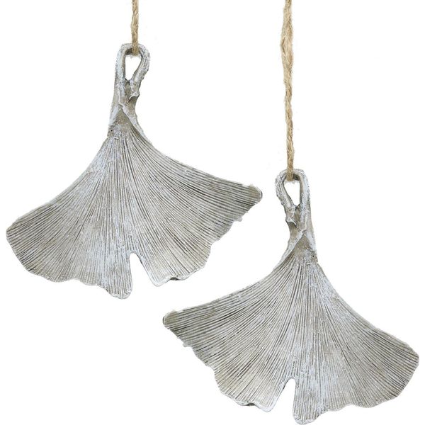 Decorazioni Per Tombe Foglie Di Ginkgo Appese 10Cm Set Di 3 Decorazioni Per Lutto Resistenti Alle Intemperie, 3 Pezzi-image
