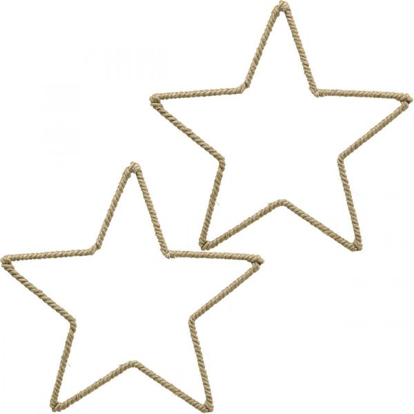 Decorazione Dell'avvento Decorazione Natalizia Stella Di Iuta 20Cm Set Di 5 Stelle Decorative Per Il Crafting E La Decorazione-image