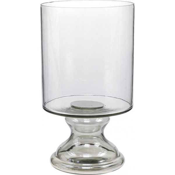 Lanterna In Vetro Portacandele Trasparente Ø20Cm H36,5Cm Decorazione Da Tavolo Portacandele Grande-image