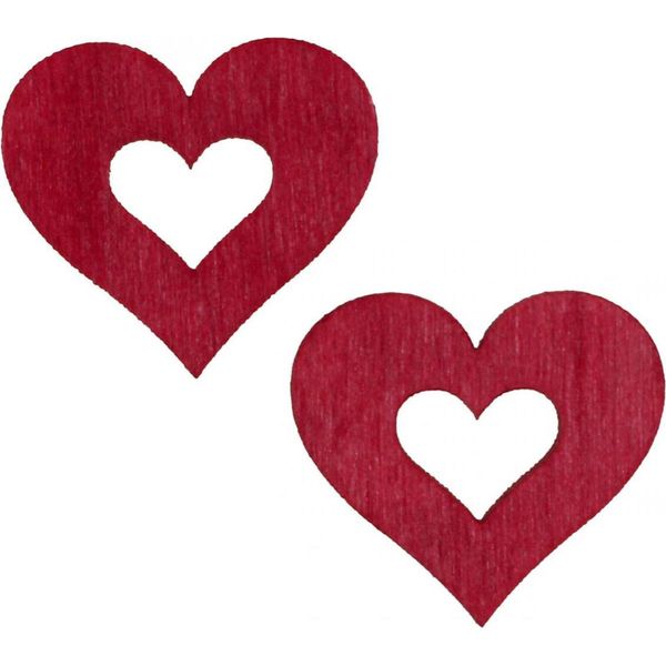 Cuori Decorativi In Legno Rosso 2 Cm 144 Pezzi Decorazioni Da Tavola Per Matrimoni Fai Da Te, 144 Pezzi-image