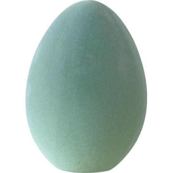 Uovo Di Pasqua Decorazione Uovo Grigio-Verde Floccato Plastica 20Cm Pasqua Decorazione Da Tavola-image