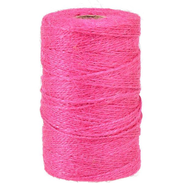Nastro Di Iuta Fucsia Per Decorazioni Ø2Mm 200M Nastro Regalo-image